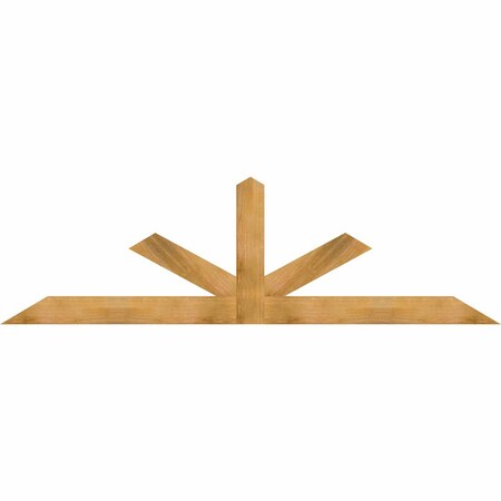 Ekena Millwork Saratoga Timber Gable Bracket, Western Red Cedar, 108"W x 31 1/2"H x 2"D x 6"F, 7/12 Pitch GBW108X31X0206SAR00RWR
